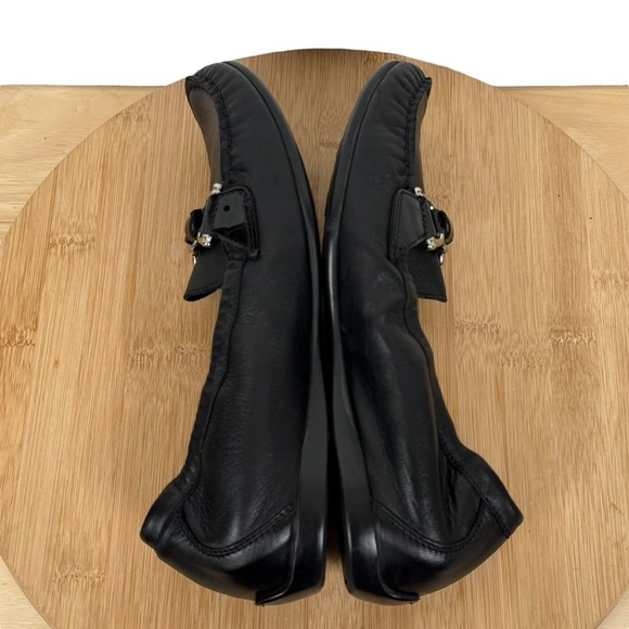 AGL Attilio Giusti Leombruni Black Leather Horse Bit Loafer EU Size 38.5 US 8.5 - Picture 5 of 14